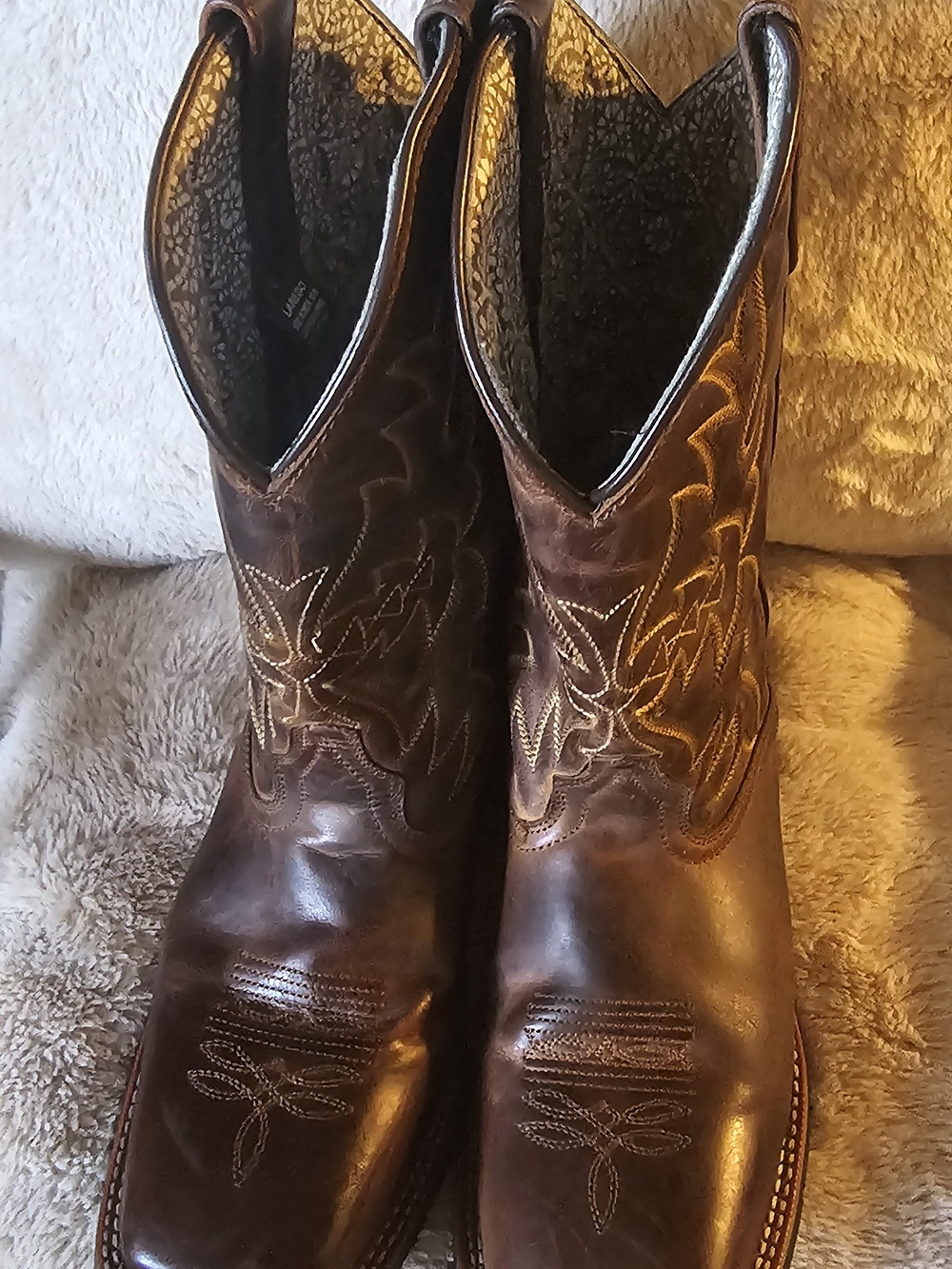 Laredo Brown Leather Women's Western Cowboy Boots